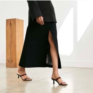 Dear Frances Rain Sandal Leopard Tortoishell Two Strap Mules Kitten Heels Size 3